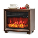 Mini Wooden Space Tabletop Fireplace with Realistic Flame Effect