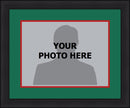 NHL Hockey Photo Picture Frame Kit - Minnesota Wild (Green Matting, Red Trim)