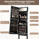 Mirror Jewelry Cabinet with 20 Warm Lights and 4 Tilt Angles