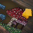 Stained Glass Mushrooms Playmat