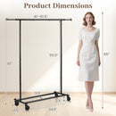 Mobile Garment Rack with Extendable Rods Heavy