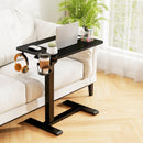 Mobile Standing Desk Height Adjustable Overbed Bedside Table with Cup Holder