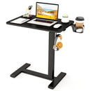 Mobile Standing Desk Height Adjustable Overbed Bedside Table with Cup Holder