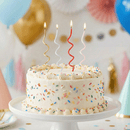 Mod Party Swirl Birthday Cake Candles - 16 Pieces | Twisty Birthday Candles 5.5" Tall
