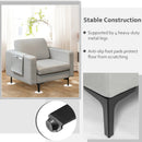 Modern Accent Armchair with Side Storage Pocket