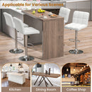 Modern Bat Stools Set of 2 with Back and Heavy-duty Metal Base and Footrest