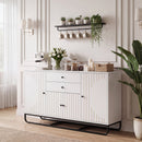 Modern Buffet Sideboard Cabinet with 2 Drawers & Adjustable Shelves