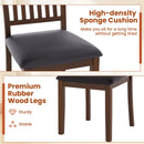 Upholstered Modern Dining Chair Set of 2 with Slanted High Backrest-Brown