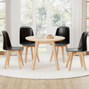 Modern Dining Chair Set of 2 with Solid Beech Wood Legs and Tilt Backrest