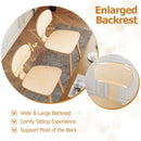 Modern Dining Chair Set of 2 with Wide Seat-Natural