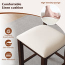 Modern Farmhouse Counter Height Stools with Footrest and Cushion-Walnut