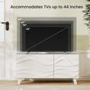 Modern Mid Century TV Stand with Drawers for 44 Inch TV-White