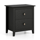 Modern Nightstand with 2 Drawers for Small Spaces