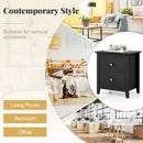 Modern Nightstand with 2 Drawers for Small Spaces