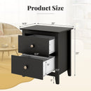 Modern Nightstand with 2 Drawers for Small Spaces