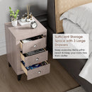 Modern Nightstand with 3 Drawers for Bedroom Living Room