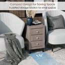 Modern Nightstand with 3 Drawers for Bedroom Living Room