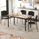 Modern Plastic Dining Chair Set of 2 with Metal Legs and Curved Back