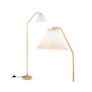 Modern Standing Lamp with Adjustable Lamp Head and Pleated Lampshade