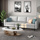 3-Seat Sectional Sofa Couch with Armrest Magazine Pocket and Metal Leg
