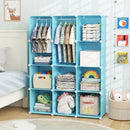 Modular Kids Wardrobe with 10 Cubes & Hanging Rod