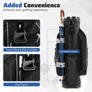 Molded Lock Top Golf Cart Bag with 14-Way Full Length Dividers and 11 Pockets