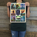 National Parks Legends Multi-Image 2 (Legends & Monsters) Art Print