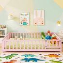 Montessori Toddler Bed Frame with Full-Length Guardrails