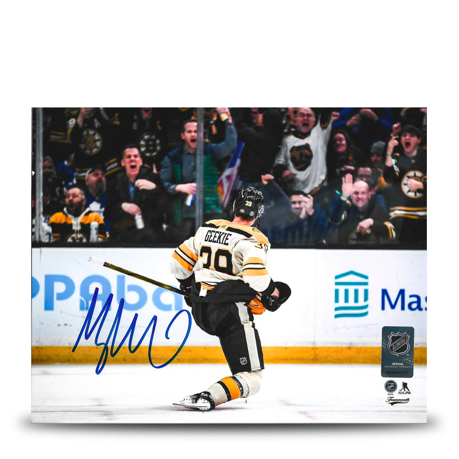 Morgan Geekie Celebration Boston Bruins Autographed 8