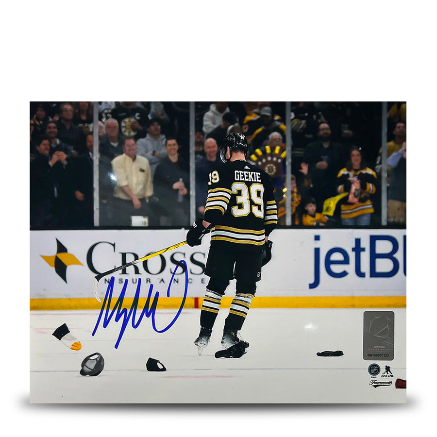 Morgan Geekie Hat Trick Boston Bruins Autographed 11