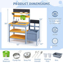 Mud Kitchen Play Set with Running Water and Dual Burners