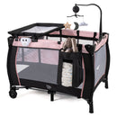 Baby Playpen with Changing Table and Bassinet - Pink