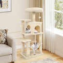 Multi-Level Cat Tower with 2-Door Condo and Padded Top Perch