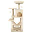 Multi-Level Cat Tower with 2-Door Condo and Padded Top Perch