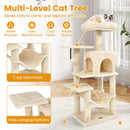 Multi-Level Cat Tower with 2-Door Condo and Padded Top Perch