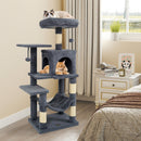 Multi-Level Cat Tower with 2-Door Condo and Padded Top Perch