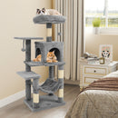 Multi-Level Cat Tower with 2-Door Condo and Padded Top Perch
