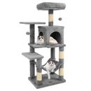 Multi-Level Cat Tower with 2-Door Condo and Padded Top Perch