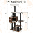 Multi-level Cat Tree for Indoor Cat 59.5 inch Tall Cat Tower with Cushion Top Perch