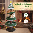 Christmas Cat Tree with 3 Platforms & Top Perch