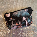 Mushroom Forest Padded Cosmetics Bag Zipper | Makeup Pouch with Inner Pocket | Travel Toiletry Bag