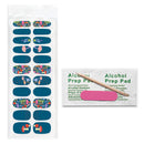 Mushrooms Nail Wrap Kit in Aegean Blue | Nail Care Arts Tools Accessories | On-the-go Travel Kit