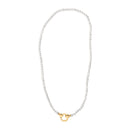 18K Yellow Gold Vermeil Pearl Strand Infinity Necklace