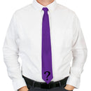 Necktie Standard - The Riddler Question Mark Purple Black