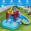 Inflatable Water Park with Splash Pool and Water Cannon for Birthday Party Without Blower