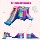 Inflatable Bounce House with Slides and Basketball Hoop (without Blower)