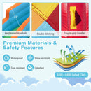 Inflatable Water Slide Park 6-in-1 Giant Bounce House with Long Slide Splash Pool Climbing Wall