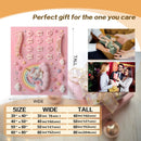 Pink Unicorn Baby Milestone Blanket | Little Dreamer Sleeping Unicorn on Rainbow Cloud | Month Numbers 1–12 | Monthly Photoshoot Prop for Baby Girls