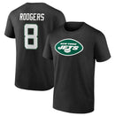 Aaron Rodgers New York Jets Icon Name & Number T-Shirt