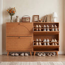 Narrow Shoe Cabinet with Adjustable and Removable Shelves for Entryway Foyer